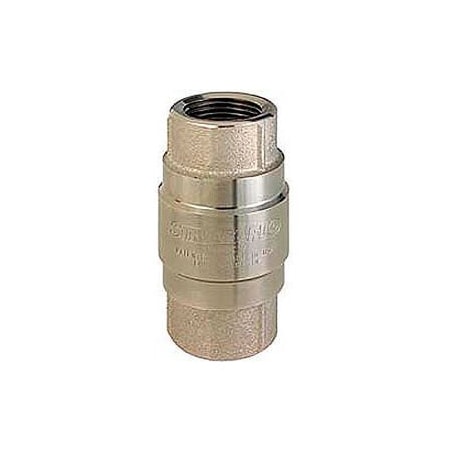 Strataflo 3/4" FNPT Nickel-Plated Brass Check Valve with Stainless Steel Poppet 2400-075